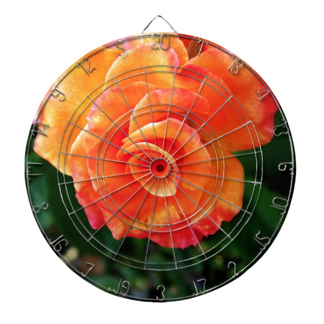 Orange rose dartboard (Front)