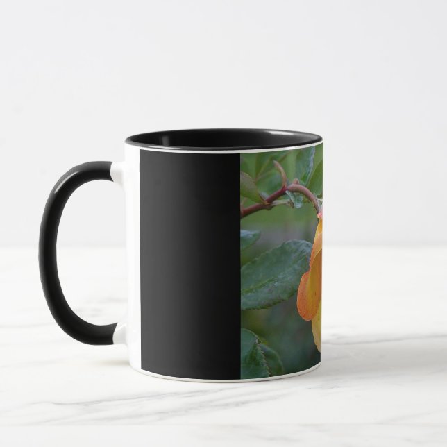 Orange Rose Floral 2 Mug (Left)