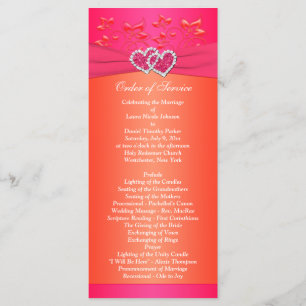 Orange rose Floral, Programme de mariage des coeur