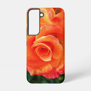 Orange rose flower samsung galaxy case