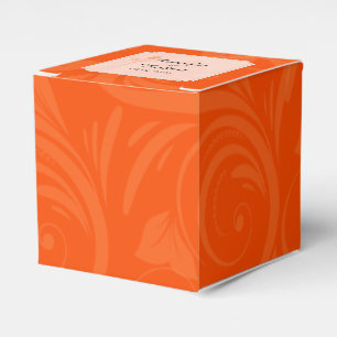 Orange Rose Graphic Wedding Favour Box