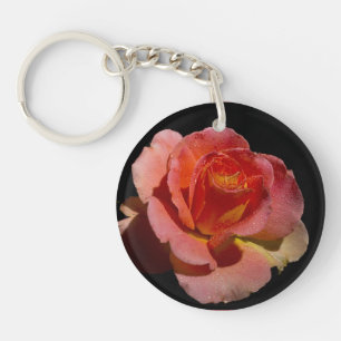 Orange Rose Keychain