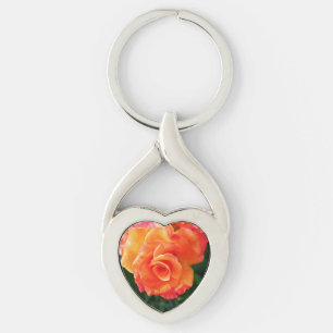 Orange rose  keychain