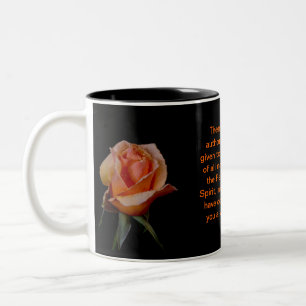 Orange Rose Matthew 28 Two-Tone Coffee Mug