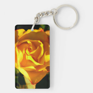 Orange Rose Photography Keychain