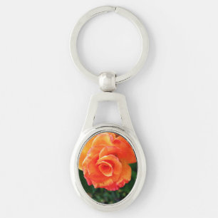 Orange Rose Photography Keychain