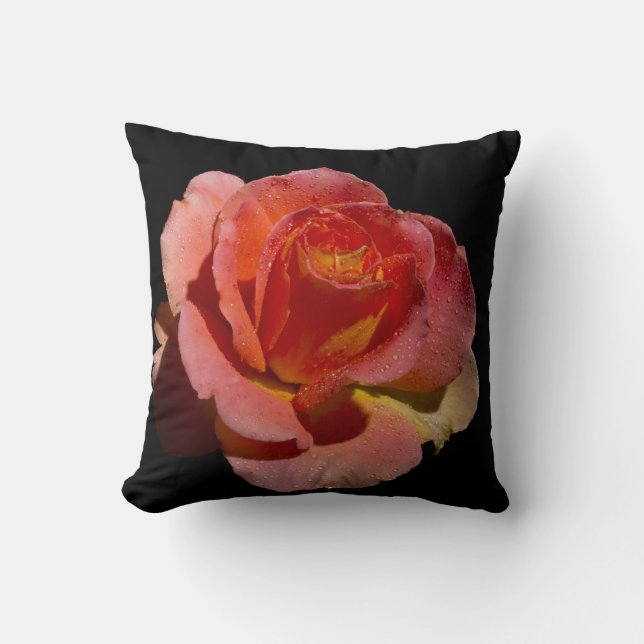 Orange Rose Pillow (Front)