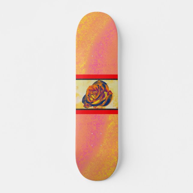 Orange Rose Skateboard (Front)