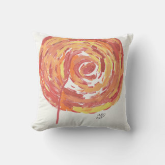 Orange Rose Throw Pillow