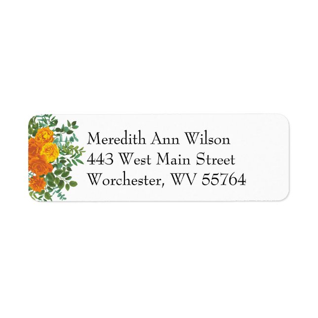 Orange Rose Wedding Elegant Beautiful (Front)