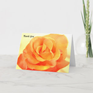 Orange Rose Wedding Thank You Card