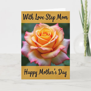 Orange Rose With Love Card