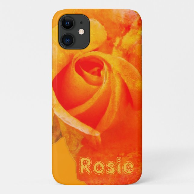 Orange Rose & Your Name Phone  Case-Mate iPhone Case (Back)
