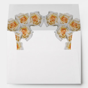 Orange Roses 5x7 Wedding Invitation  Envelope