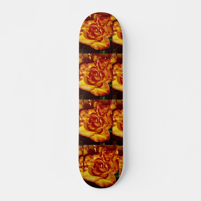 Orange Roses, 7 3/4" Skateboard Deck (Front)