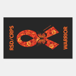 Orange Roses/Butterfly...RSD/CRPS Sticker