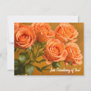 Orange Roses pensent à vous Carte postale