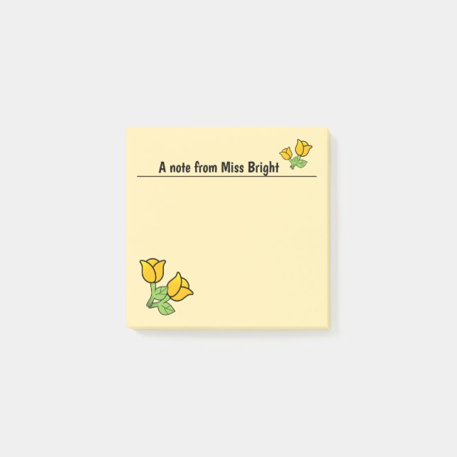 Orange Roses Post-It Notes (Front)