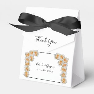 Orange Roses Wedding Favor Box