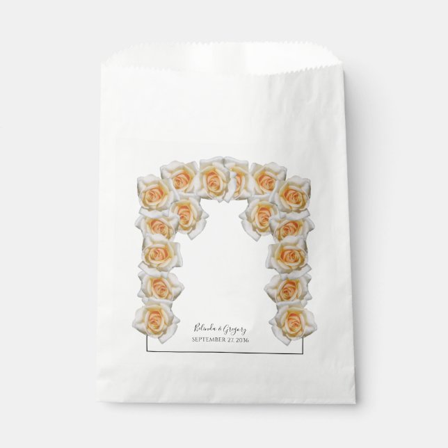 Orange Roses Wedding  Favour Bag (Front)