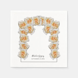 Orange Roses Wedding Napkin