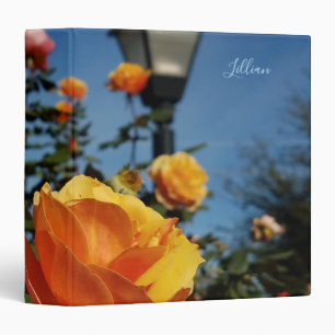 Orange Roses With Old Fashioned Street Lamp Binder
