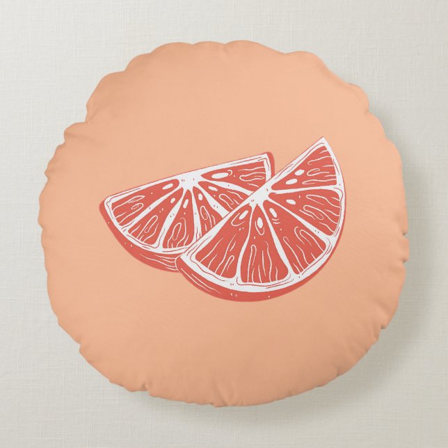 Orange Round Pillow (Front)