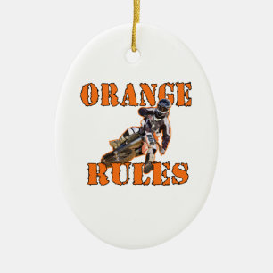 Orange Rules Ceramic Ornament