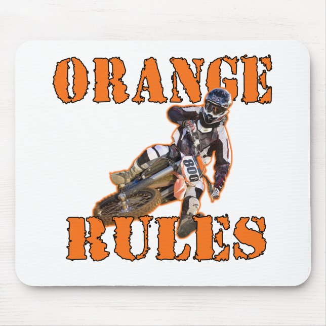 Orange Rules Mouse Pad (Front)