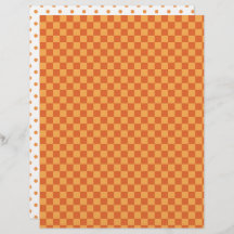 Orange/ Rust Chequerboard & Polka Dots Scrapbook