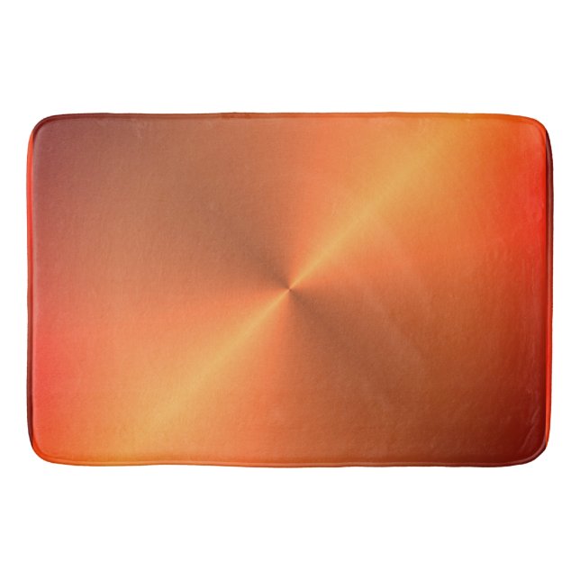 Orange Rust Shine Bath Mat (Front)