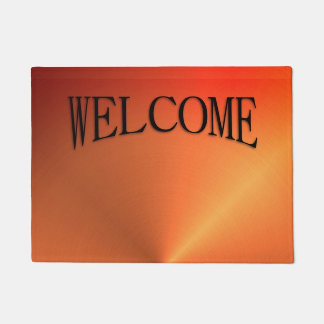 Orange Rust Shine Doormat (Front)