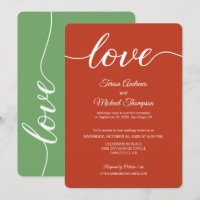 Orange Sage green Elopement wedding reception 