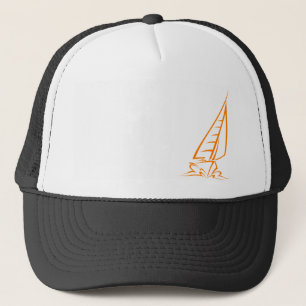 Orange Sailing Trucker Hat