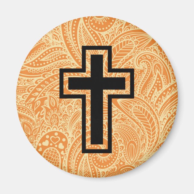 Orange Saint-Croix-Chrétien Magnet en bois (Devant)