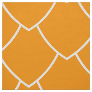 🧡 Orange Scallop Fabric printed