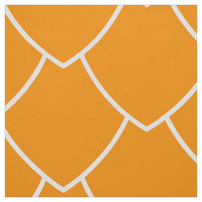 🧡 Orange Scallop Fabric printed (Swatch)