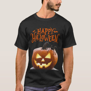 Orange Scary Citrouille Happy Halloween T-shirt