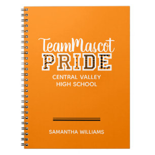 Orange School Pride Mascot Nom Carnet