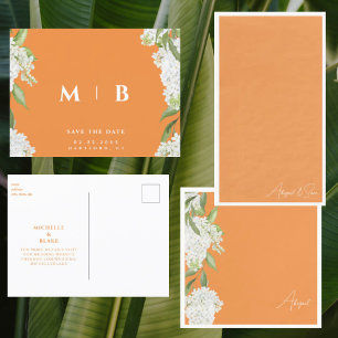 Orange Script Names Wedding Napkin