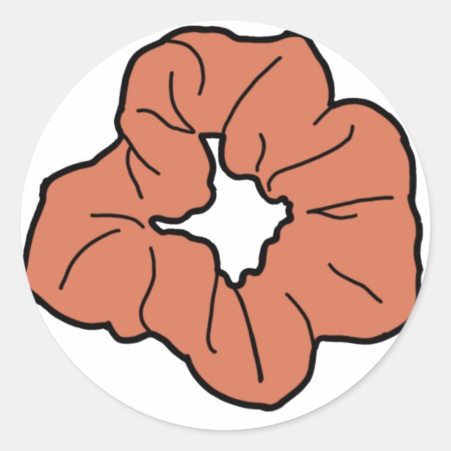 Orange Scrunchie Sticker (Front)