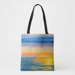 Orange Sea Sunset Tote Bag