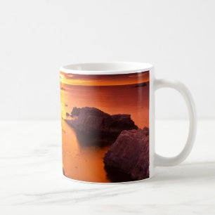 Orange seascape, sunset, California Coffee Mug