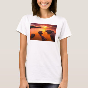 Orange seascape, sunset, California T-Shirt