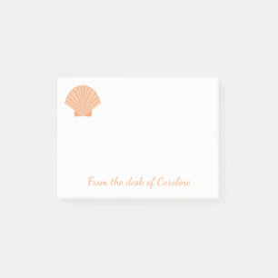 Orange Seashell Nautical Beach - Love Post-it Notes