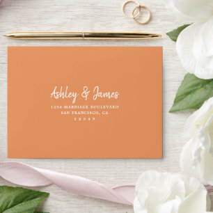 Orange Self-Addressed RSVP Envelope