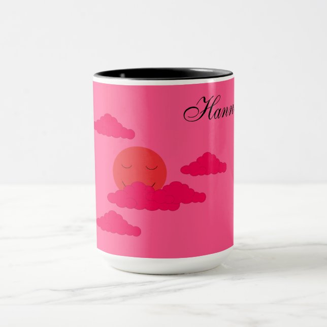 Orange Setting Sun in Red Sky: Mug (Center)