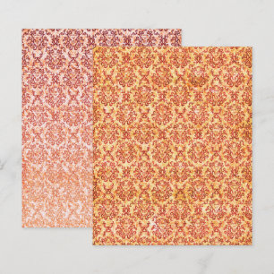 Orange shabby vintage motif  scrapbook paper
