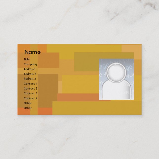 Orange Shades - Business Business Card (Front)