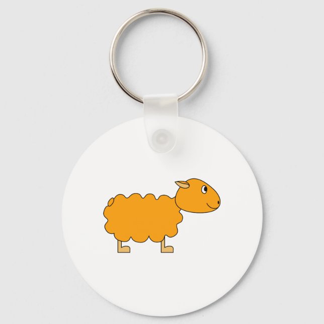 Orange Sheep Keychain (Front)